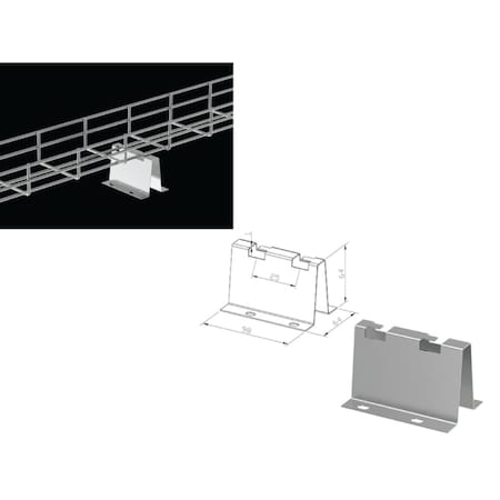 Kable Kontrol 2" Tall Floor Tray Support Stand NL8595060